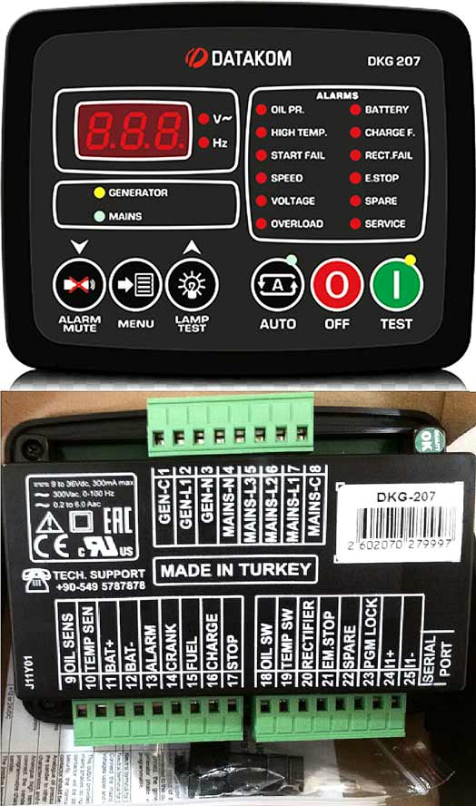 DATAKOM DKG 207 - برد دیتاکام 207