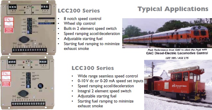 گاورنر دیجیتالی LCC109  و LCC200 و LCC300 و LCE275 و LCC100B مخصوص لوکوموتیو و قطار